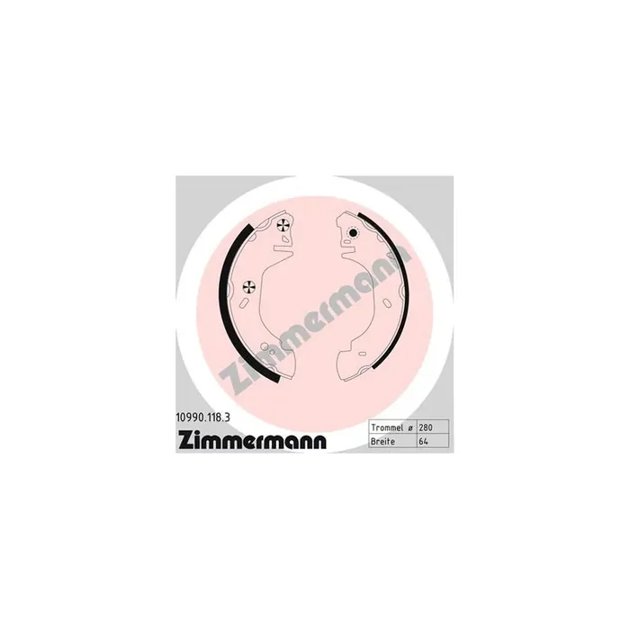 ZIMMERMANN 10990.118.3 Brake Shoe Set