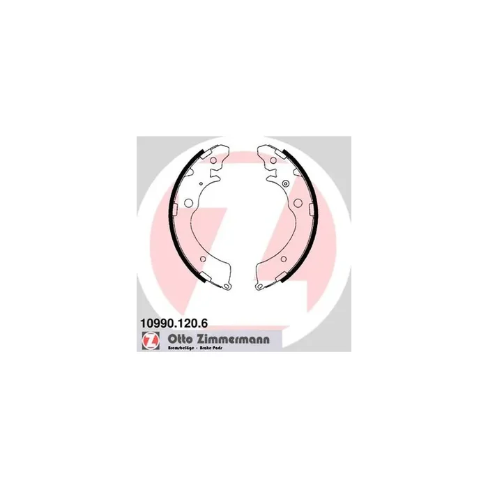 ZIMMERMANN 10990.120.6 Brake Shoe Set Photo corresponds to scope of supply