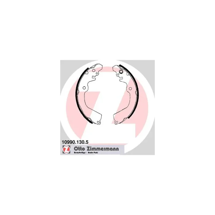 ZIMMERMANN 10990.130.5 Brake Shoe Set without accessories